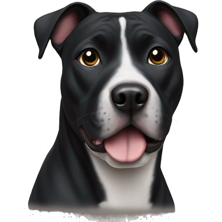 Black staffy - dog emoji
