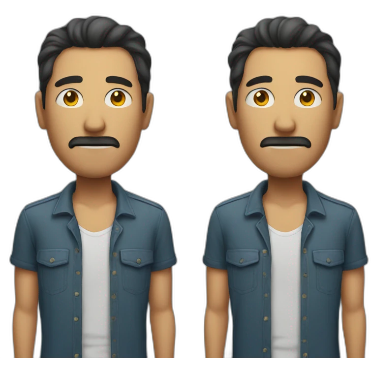 a man whose hands are in his pocket and one of his eyes is closed emoji
