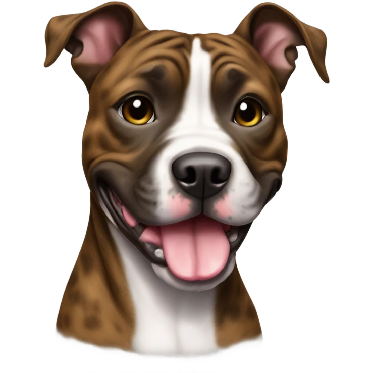 Brindle am-staff terrier smiling emoji