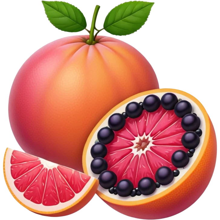 Blackberry, grapefruit  emoji