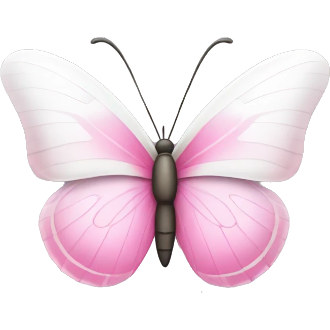 pink and white butterfly emoji
