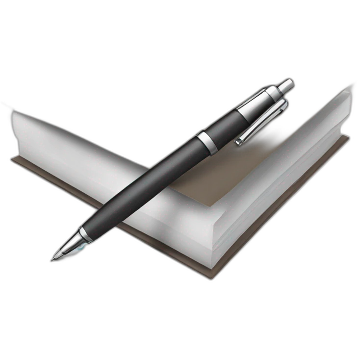 pen and shiny paper stack emoji