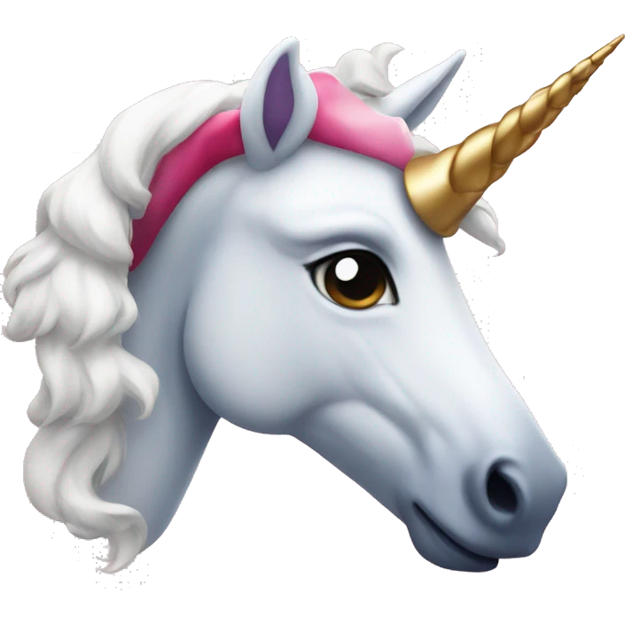 Unicorn in Santa hat emoji