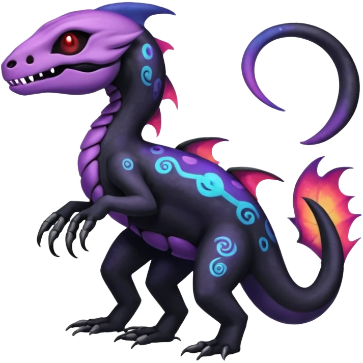 Nebulae Salandit-Duskull-Noibat-Fakémon-hybrid-creature (full body)  emoji