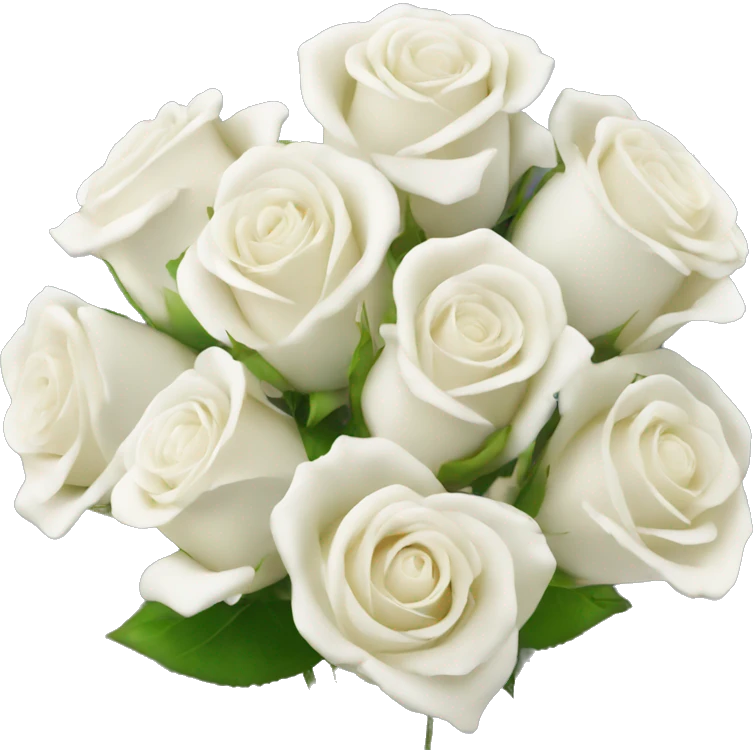 bouquet of white roses emoji