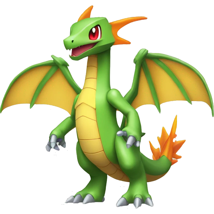 Metallic medabot-Flygon-Charizard full body emoji