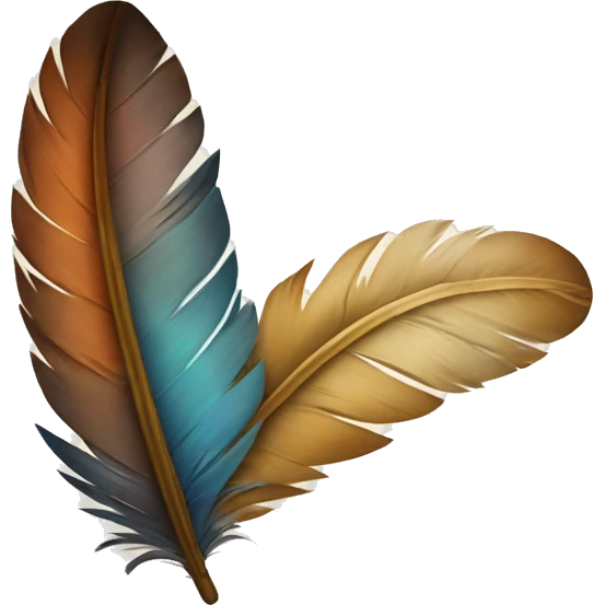 piece representing a feather emoji