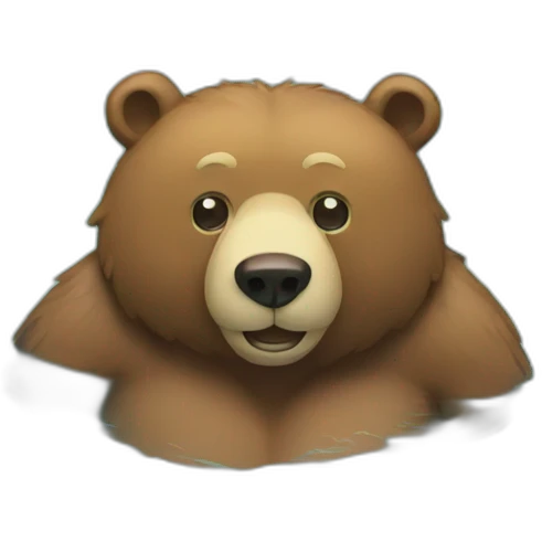 Bear in a pool emoji