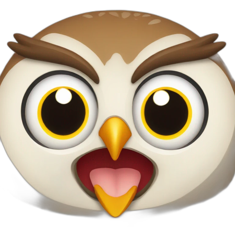 Happy owl emoji