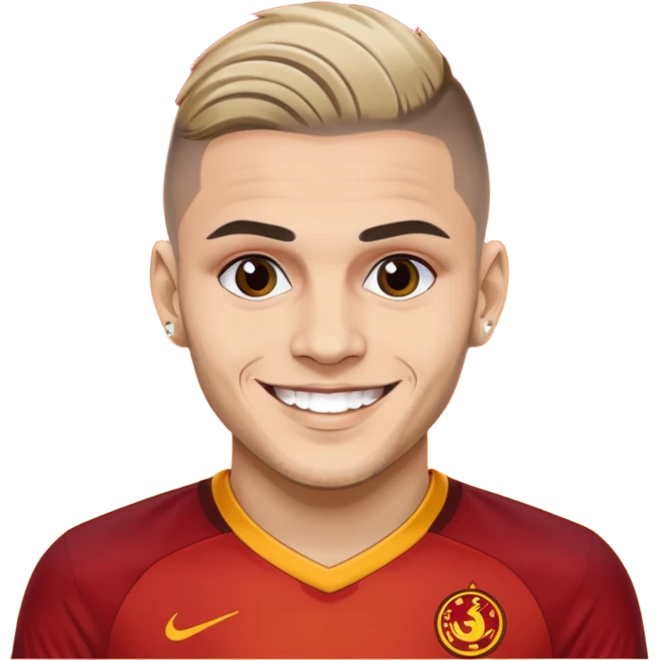 Mauro icardi Galatasaray formasıyla gol sevinci yapıyor emoji