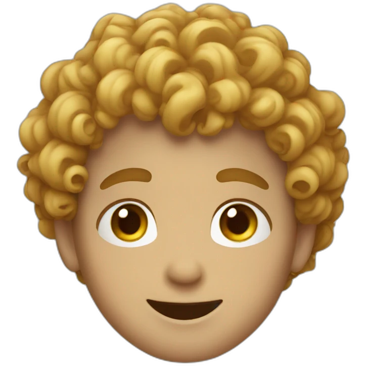 curly boy joy face emoji