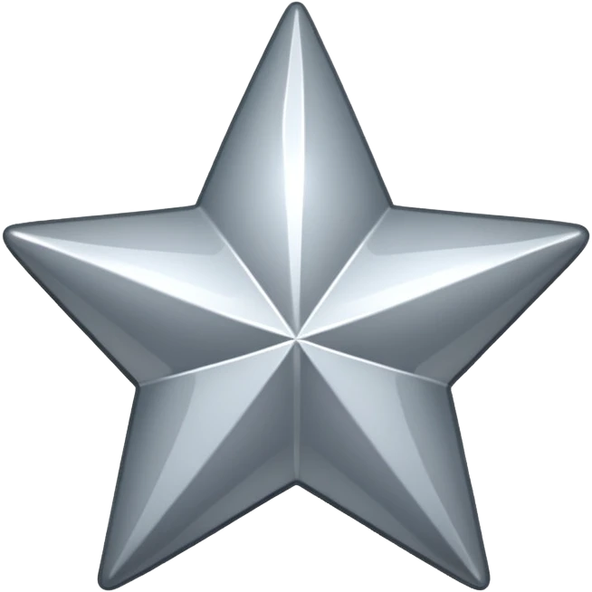 glitter gray star y2k 3d icon emoji