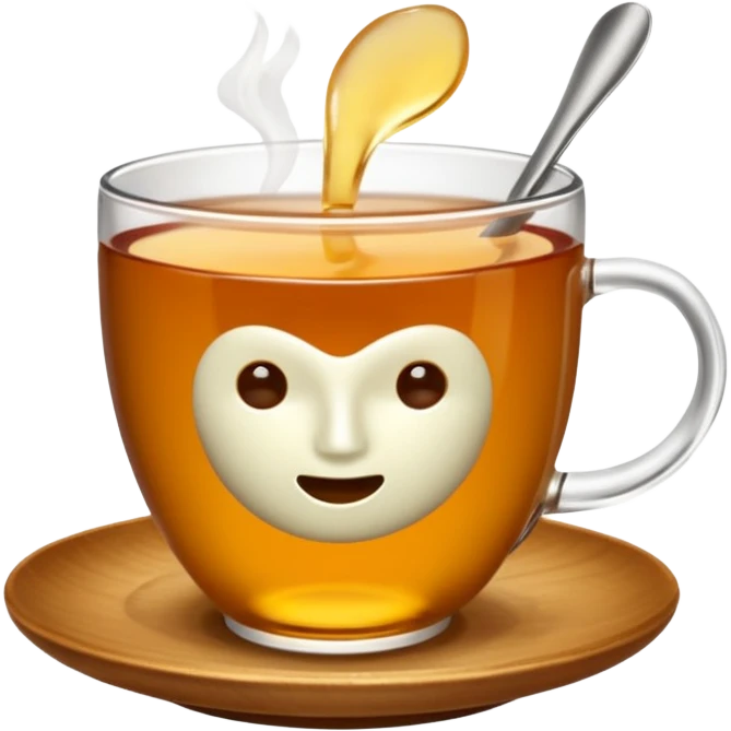simple cup of tea with ginger root with no face emoji