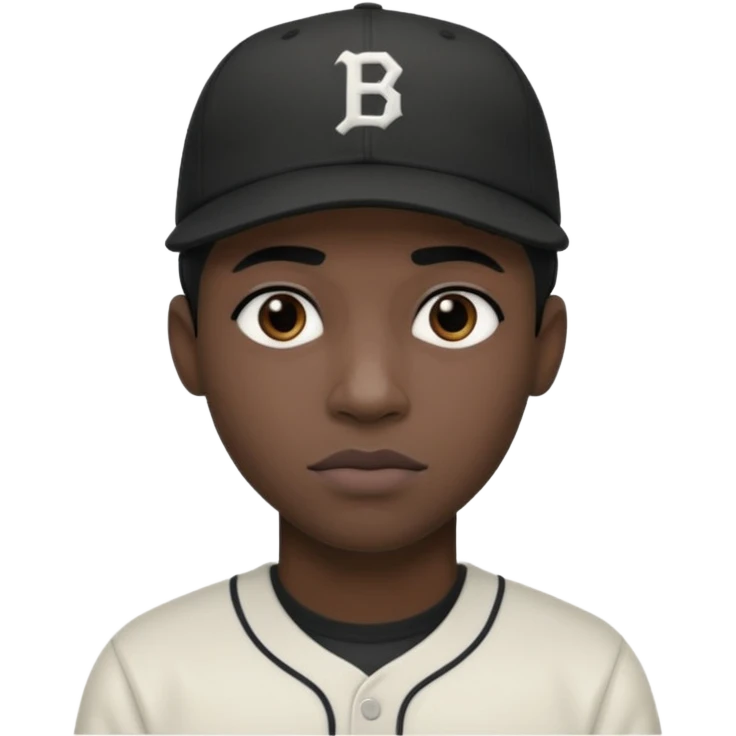 Black goth man with backwards baseball cap emoji