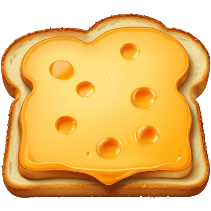 🍞🧀🍞 Closed cheese toast without a face emoji