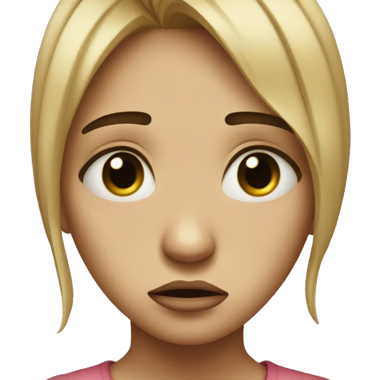 Very sad girl crying emoji