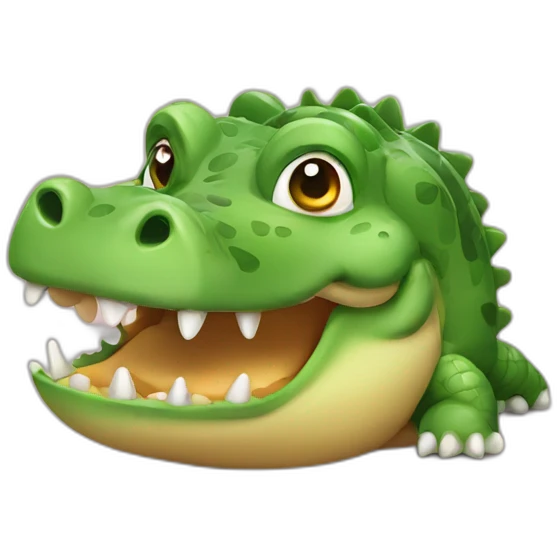 Cute little Chubby Crocodile  emoji