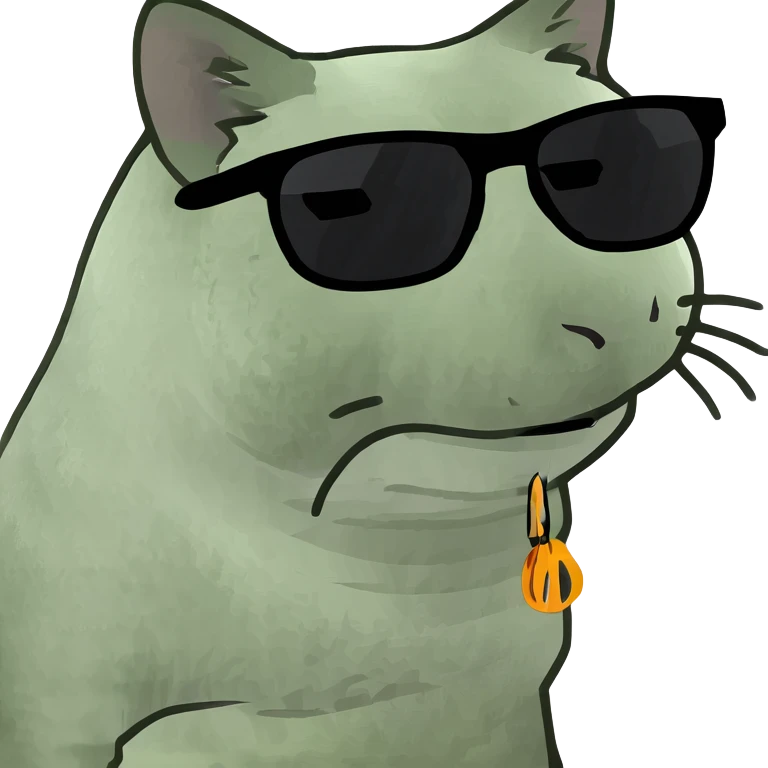 Cat with sunglasses emoji