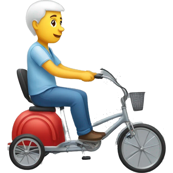 person driving tricycle emoji