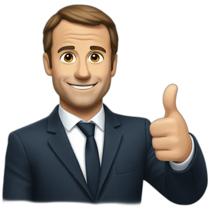 Macron thumb up emoji