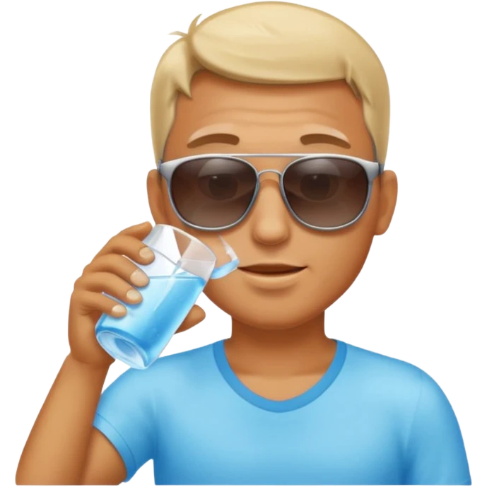 man drinking water emoji