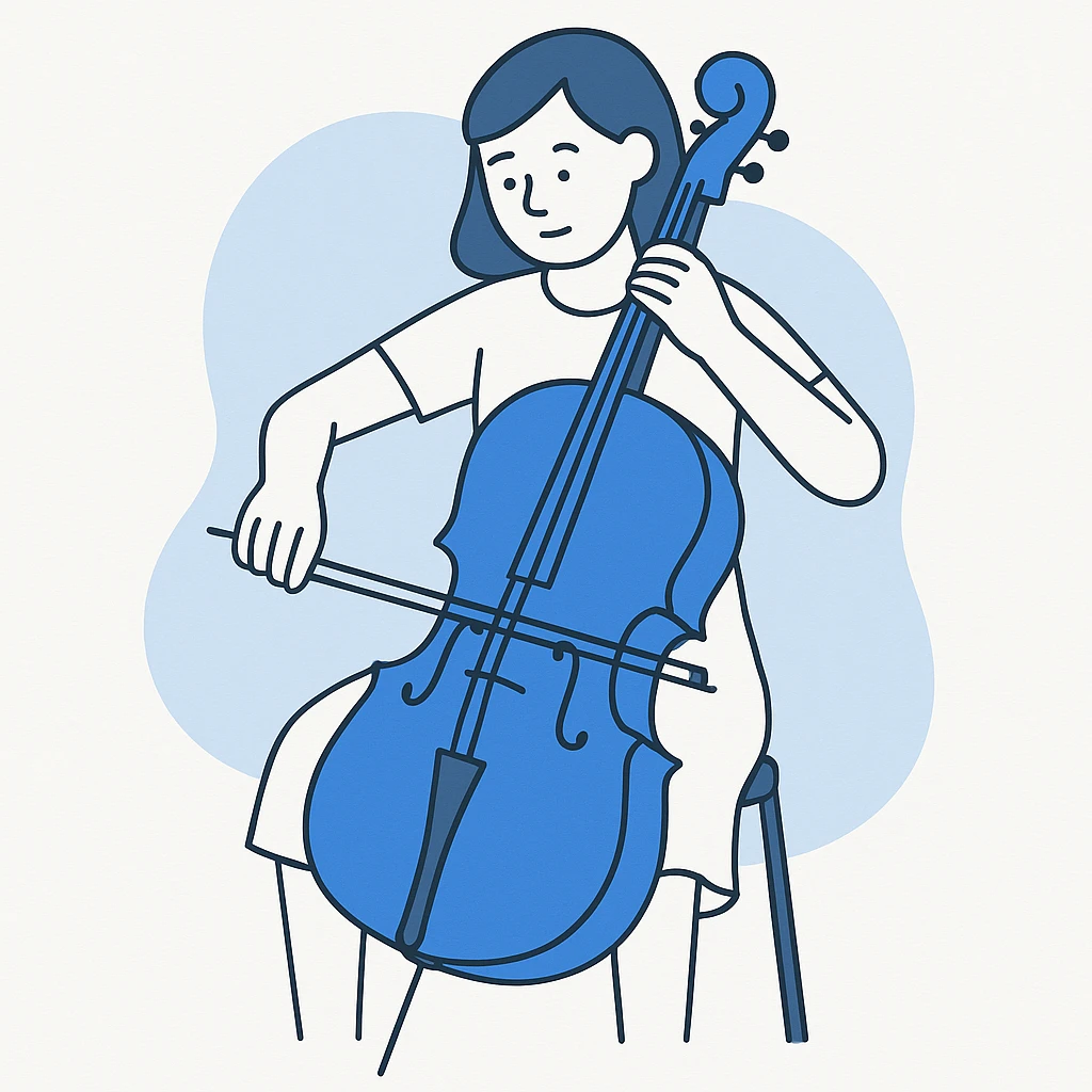 girl playing cello emoji