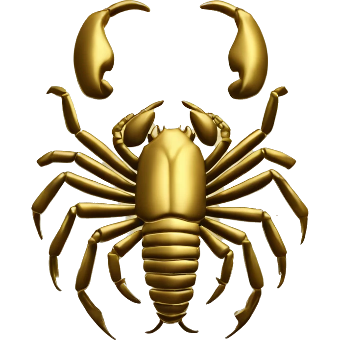 Scorpio sign in gold color to use as  text emoji