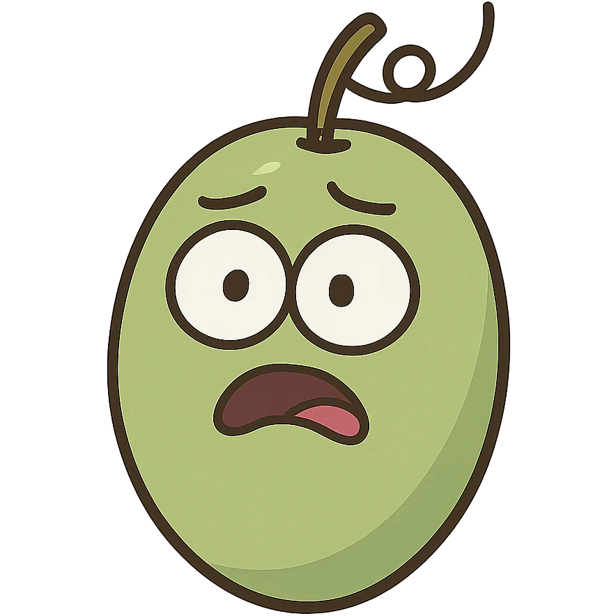 a single green grape, cartoon style emoji