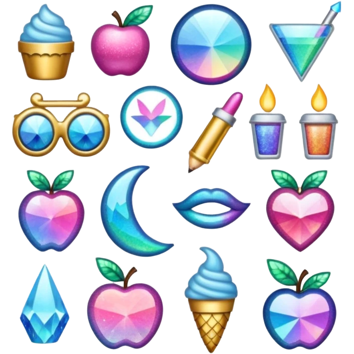 Fancy stickers glamur emoji