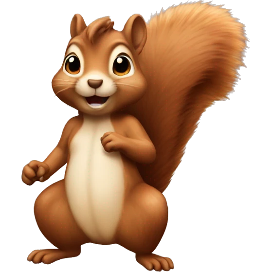 Squirrel with a top hot emoji