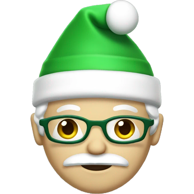 santa doctor with white skin and green costume emoji