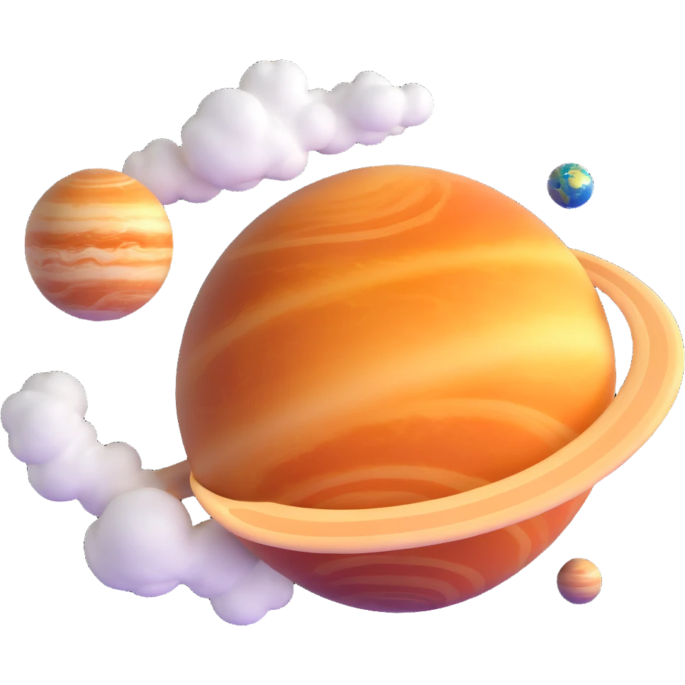 Planet Venus, circular, no rings, with swirling clouds emoji