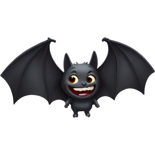 Mischievous gothic bat emoji