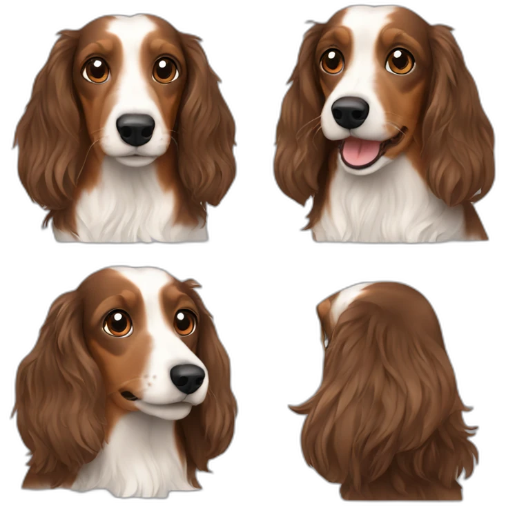 Long haired Dachshund spaniel mix emoji
