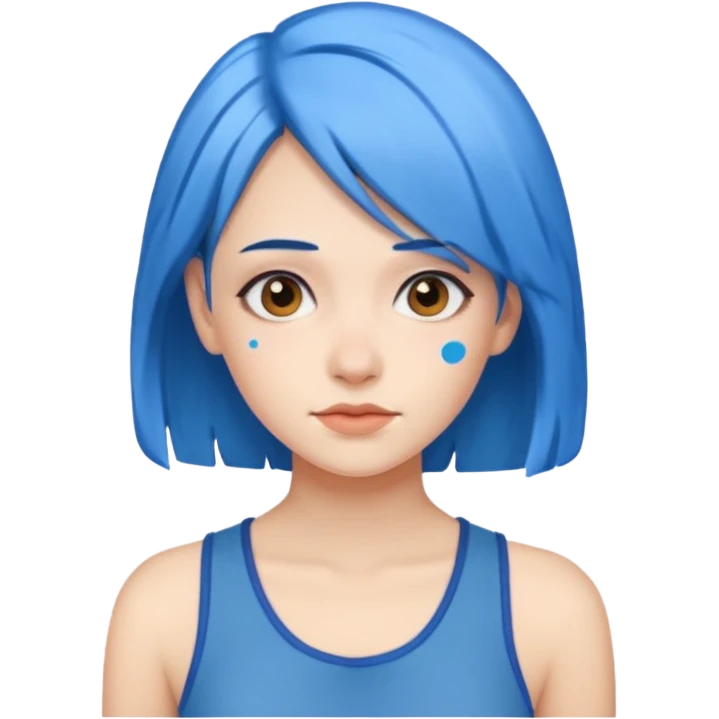 woman with blue hair emoji