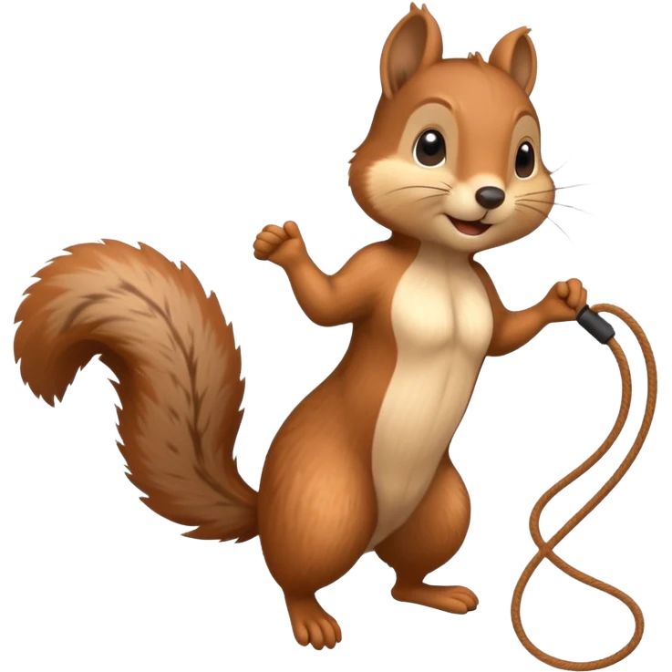 Squirrel skipping rope emoji