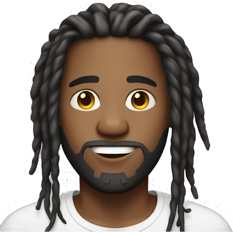 cool guy with dreads in white shirt emoji
