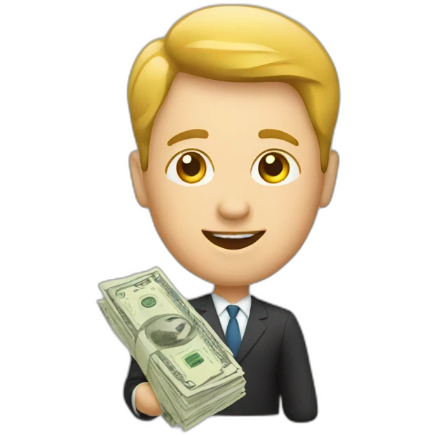 client with money emoji