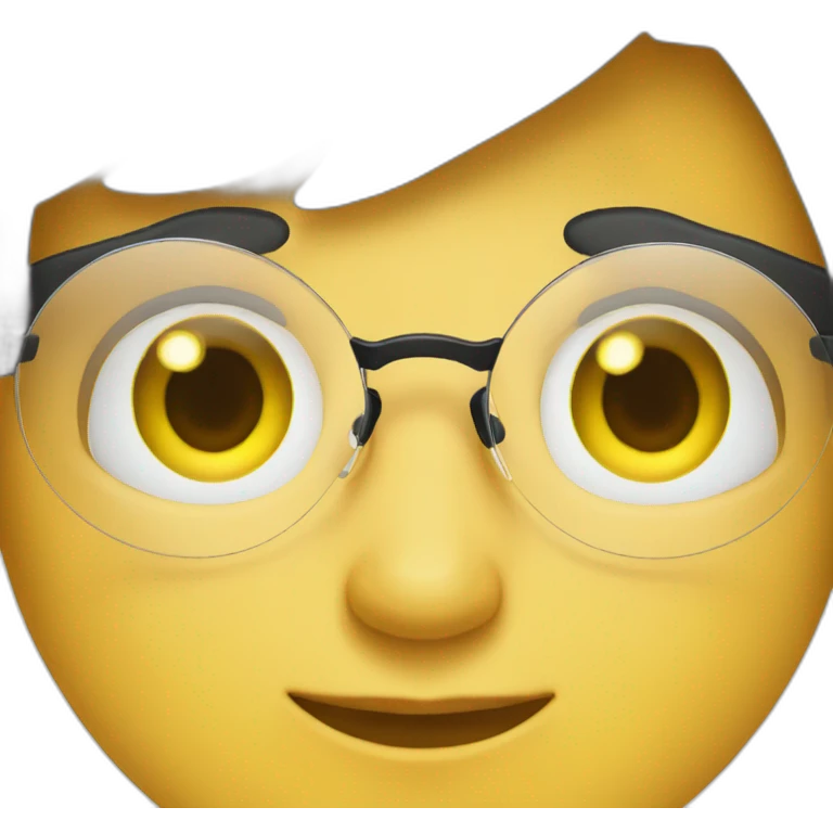 The Young eye doctor with black hair yellow face emoji