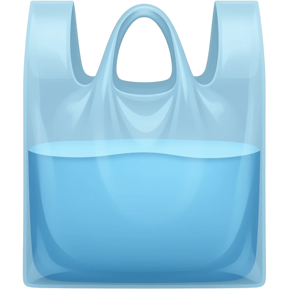 make a emoji of blue slim handle polythene emoji