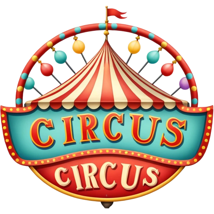 Vintage circus sign emoji