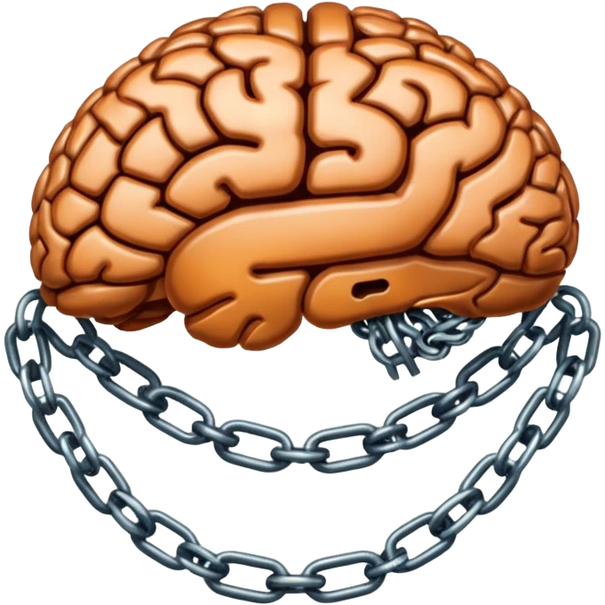 Brain bound in chains  emoji