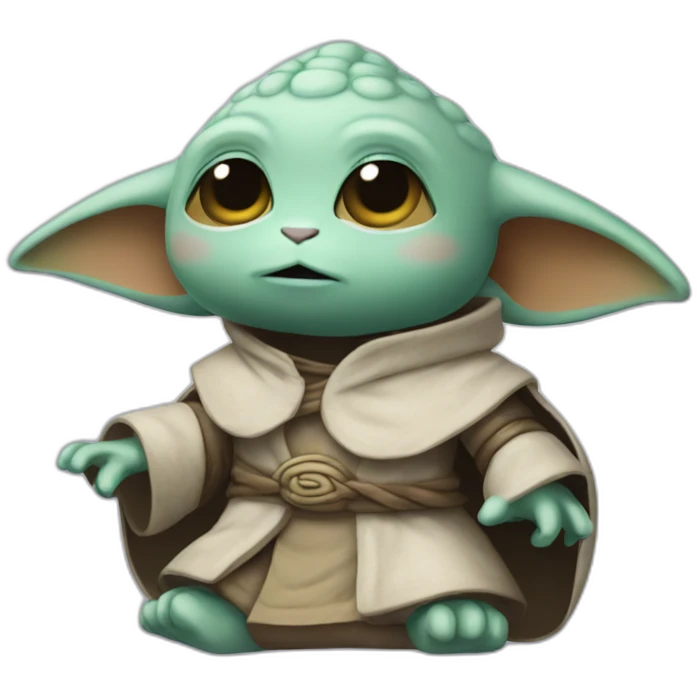 Grogu Cosmic méditation  emoji