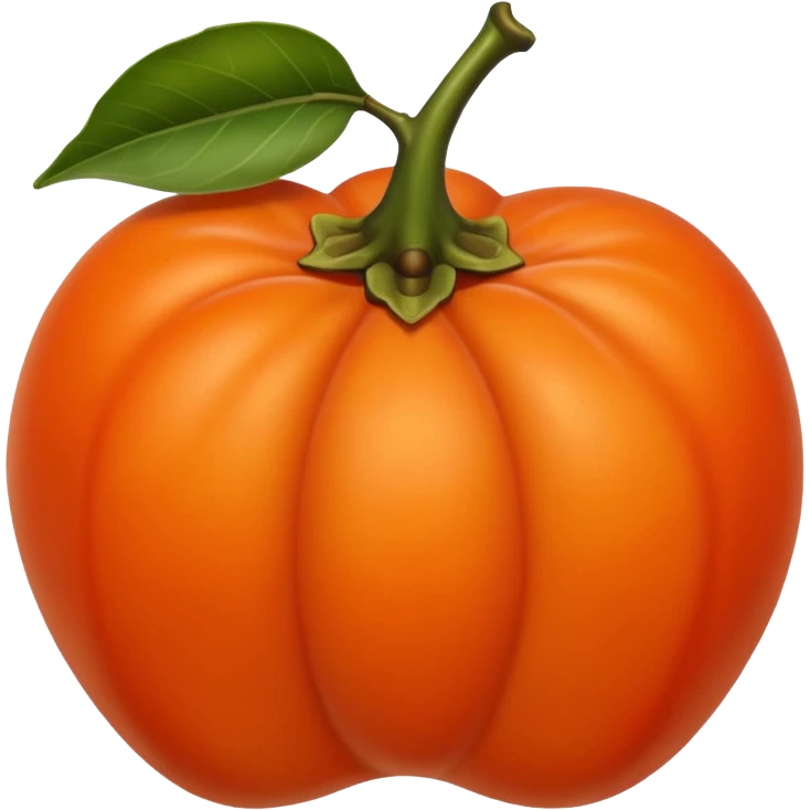 persimmon fruit simple emoji