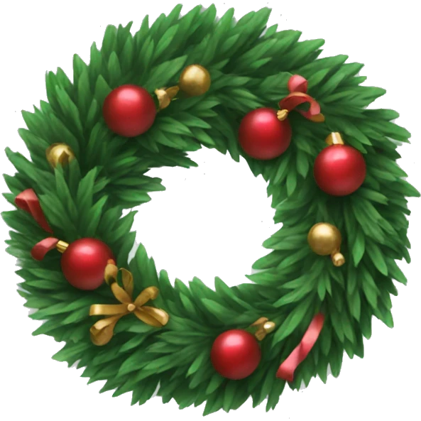 realistic holiday wreath emoji