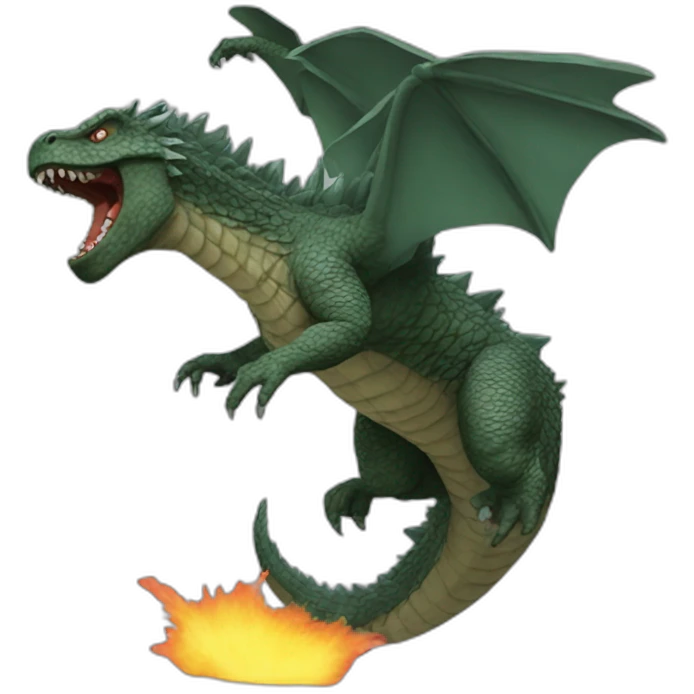Flying godzilla 1998 emoji