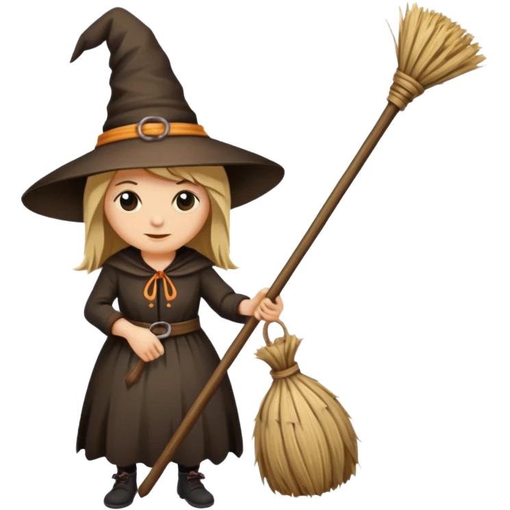 Witch broom emoji