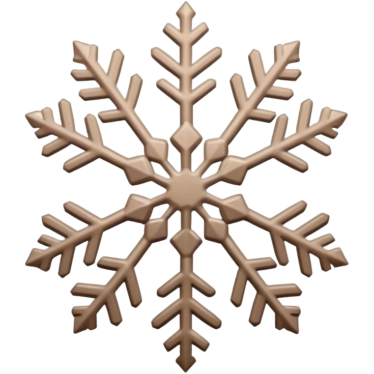 Taupe snowflake  emoji