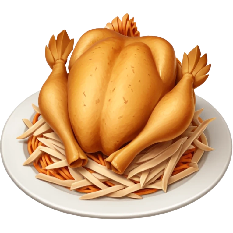 shredded chicken, simple, clear, iconic emoji