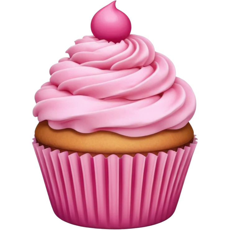cupcake with pink icing emoji